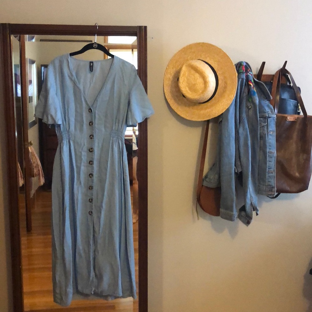 Zara Chambray dress. Sz L.